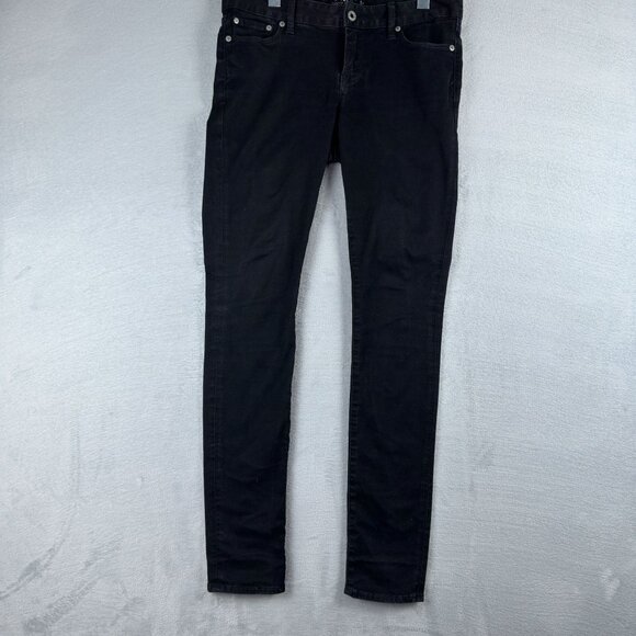 Lucky Brand Lolita Skinny Jeans Handcrafted Womens Size 6/28R Mid Rise Black - Picture 1 of 11